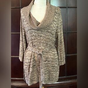 Lane Bryant Brown Cowl Neck Sweater